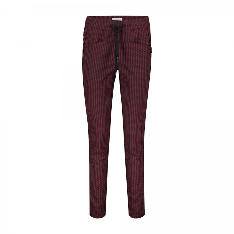 Red Button Tessy Tone Print plum/black